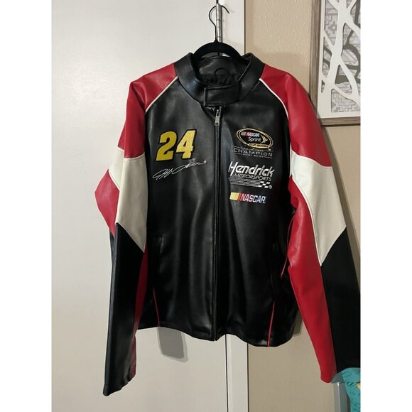 Nascar Jeff Gordon #24 DuPont Wilson Leather Jacket Mens XXL Excellent Condition - Picture 1 of 10